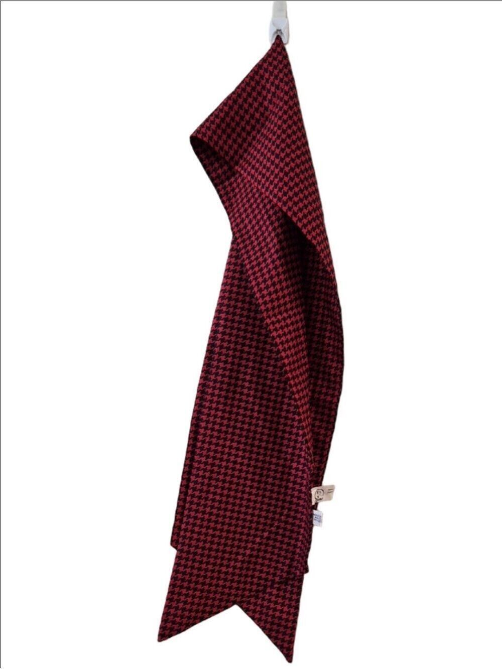 Careta Red and Black Houndstooth Scarf